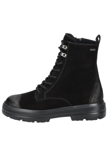 Paul Green Stiefelette Nubukleder Schwarz Warmfutter - surf4shoes