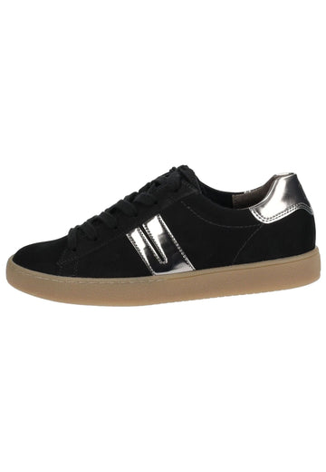 Paul Green Sneaker Leder Schwarz/Silber - surf4shoes