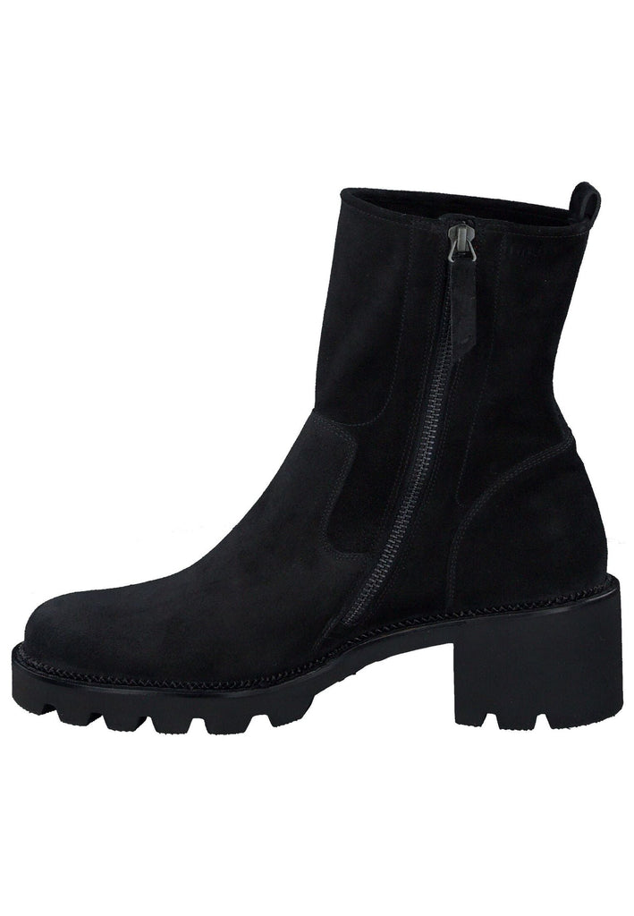 Paul Green Stiefelette Veloursleder Schwarz - surf4shoes