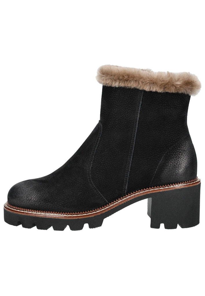 Paul Green Stiefelette Nubukleder Schwarz Warmfutter - surf4shoes