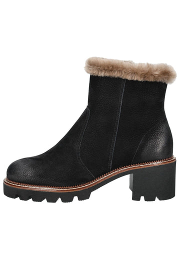 Paul Green Stiefelette Nubukleder Schwarz Warmfutter - surf4shoes