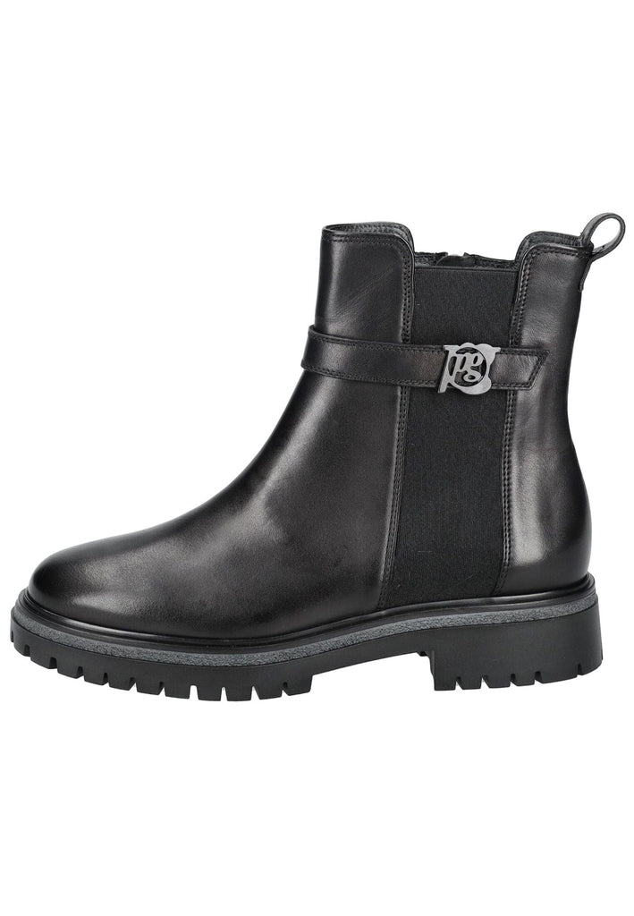 Paul Green Stiefelette Glattleder Schwarz - surf4shoes
