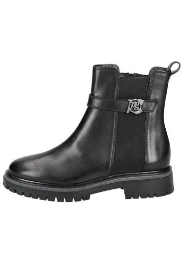 Paul Green Stiefelette Glattleder Schwarz - surf4shoes