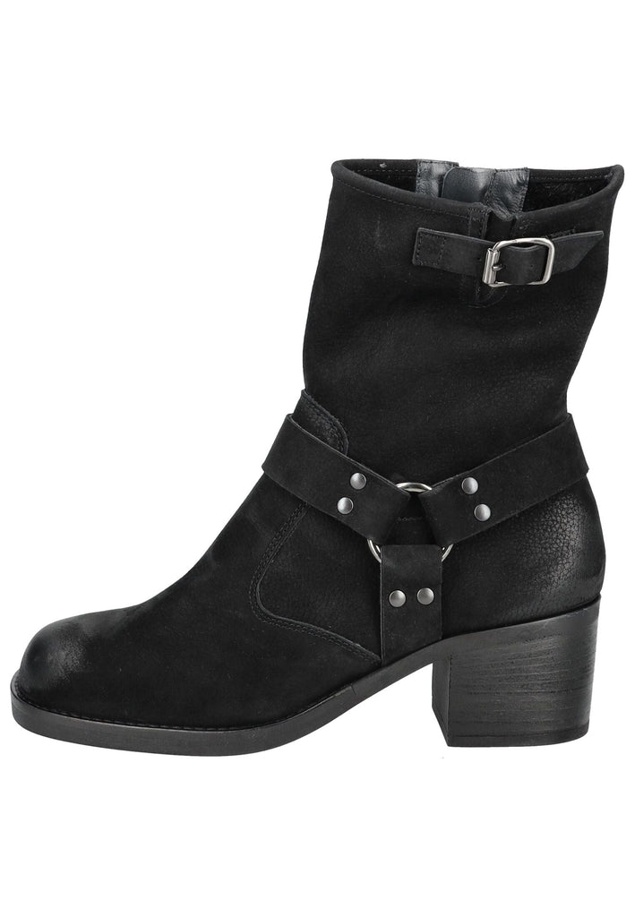 Paul Green Stiefelette Nubukleder Schwarz - surf4shoes