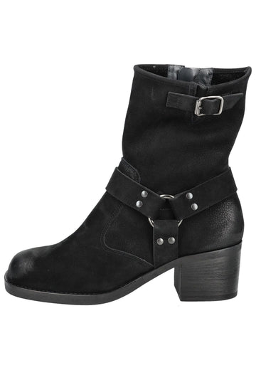 Paul Green Stiefelette Nubukleder Schwarz - surf4shoes