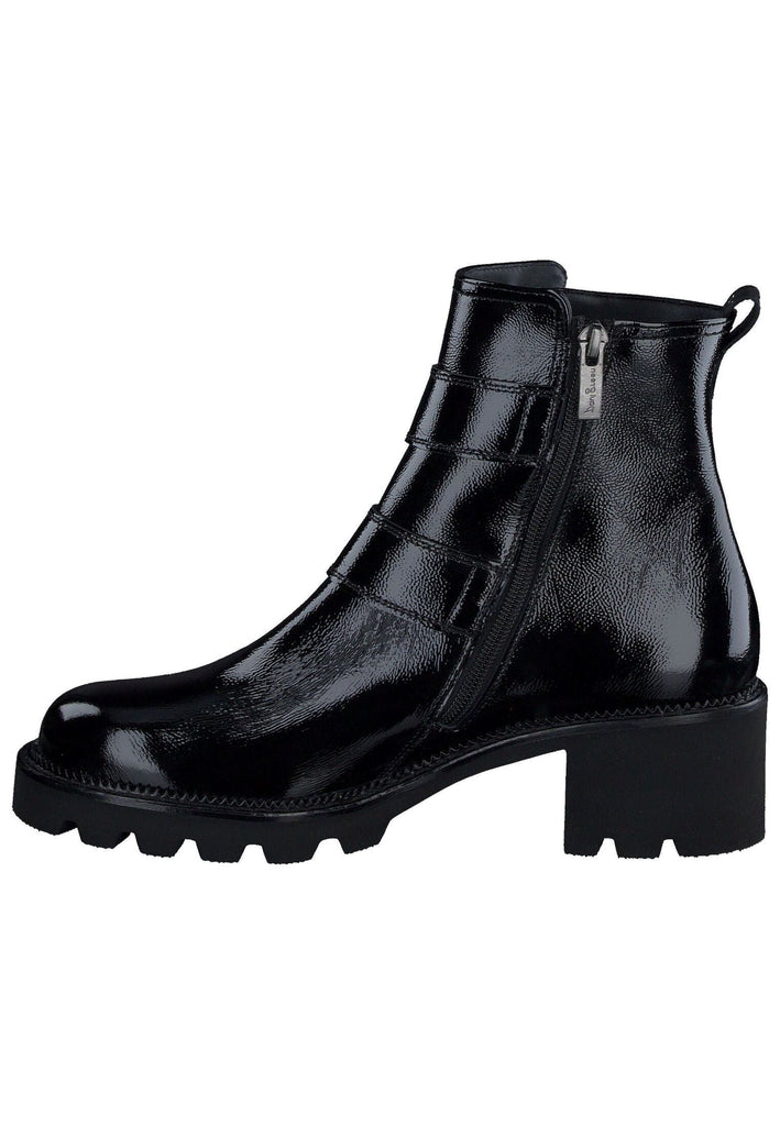 Paul Green Stiefelette Leder Schwarz Lack - surf4shoes
