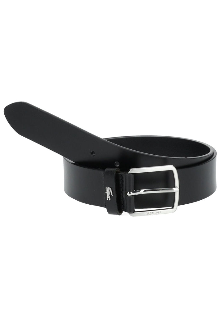 Lacoste Gürtel Leder Schwarz - surf4shoes