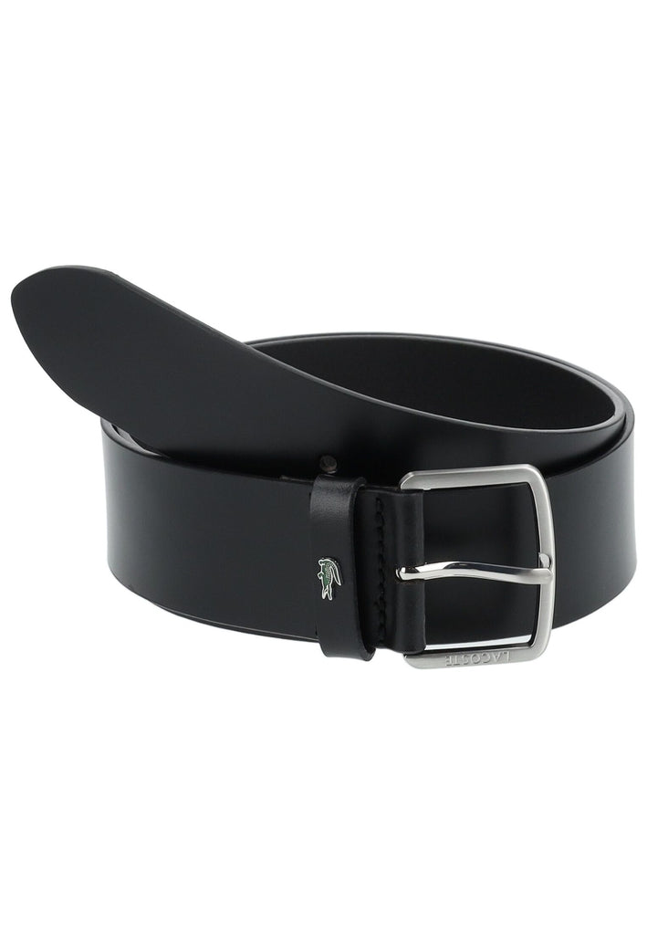 Lacoste Gürtel Leder Schwarz - surf4shoes