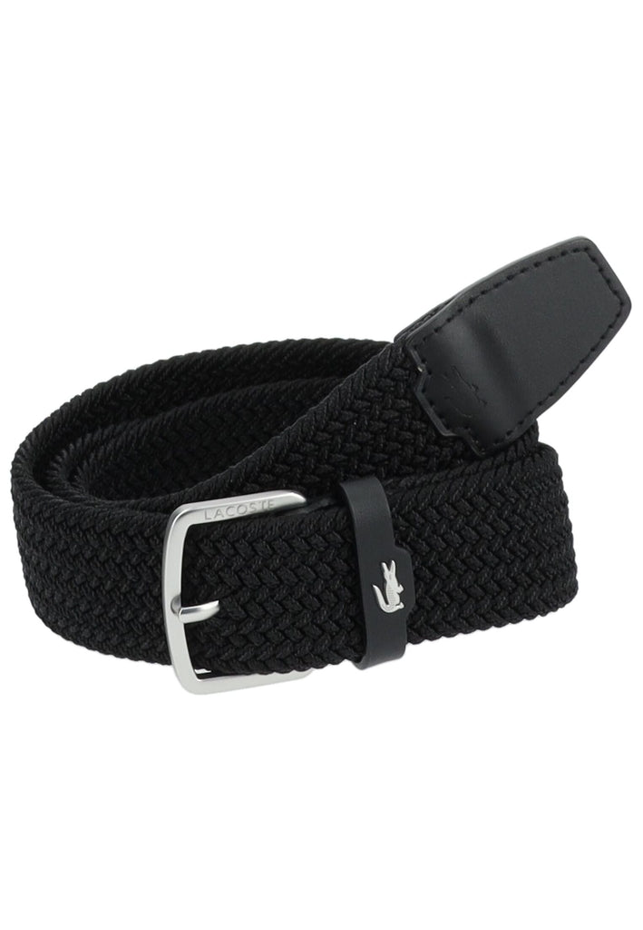 Lacoste Gürtel Textil Schwarz - surf4shoes