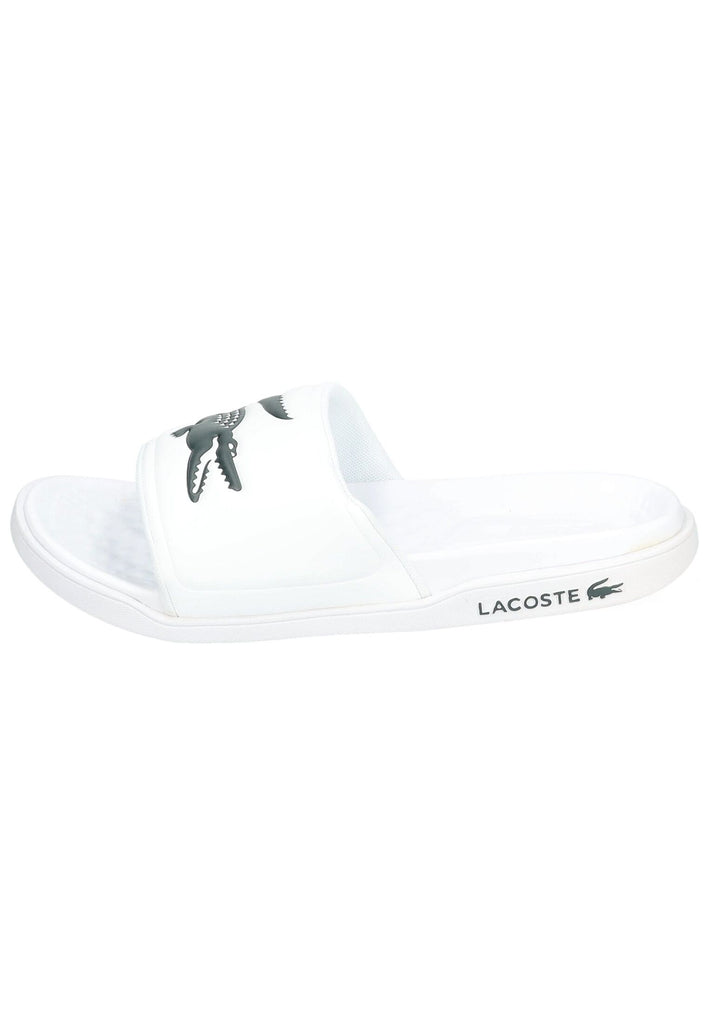 Lacoste Pantoletten Lederimitat Weiß/Grün - surf4shoes