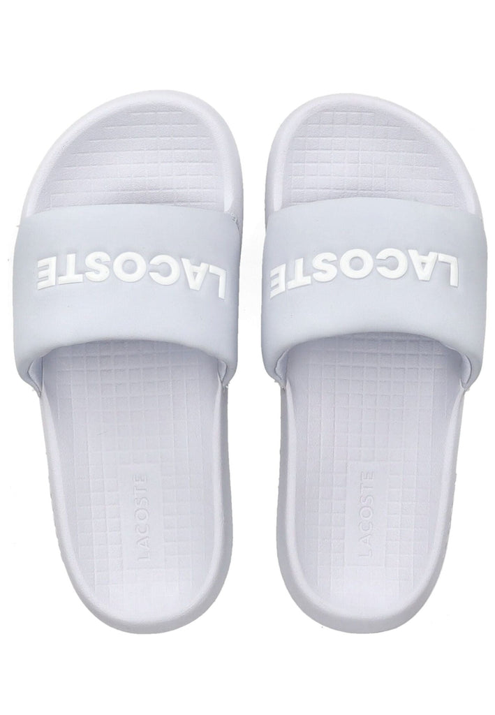 Lacoste Pantoletten Lederimitat Hellblau - surf4shoes