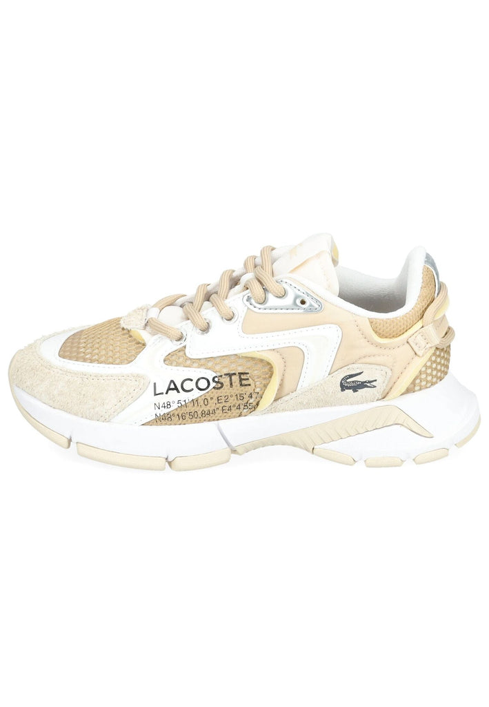 Lacoste Sneaker Leder/Textil Beige/Weiß - surf4shoes