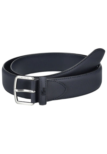 Lacoste Gürtel Lederimitat Marine - surf4shoes