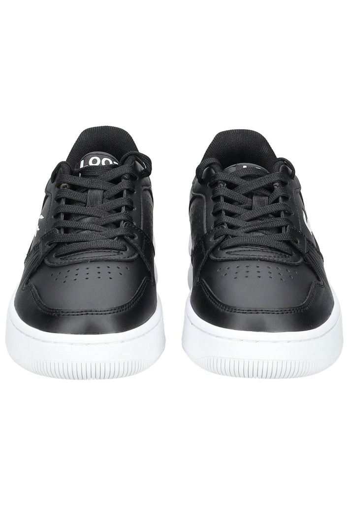 Lacoste Sneaker Lederimitat Schwarz/Weiß - surf4shoes