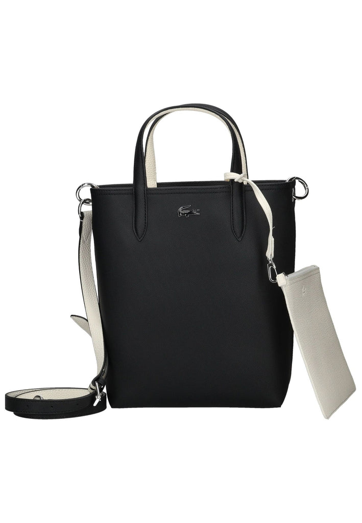 Lacoste Taschen Lederimitat Schwarz/Weiß - surf4shoes