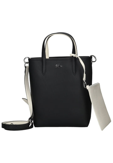 Lacoste Taschen Lederimitat Schwarz/Weiß - surf4shoes