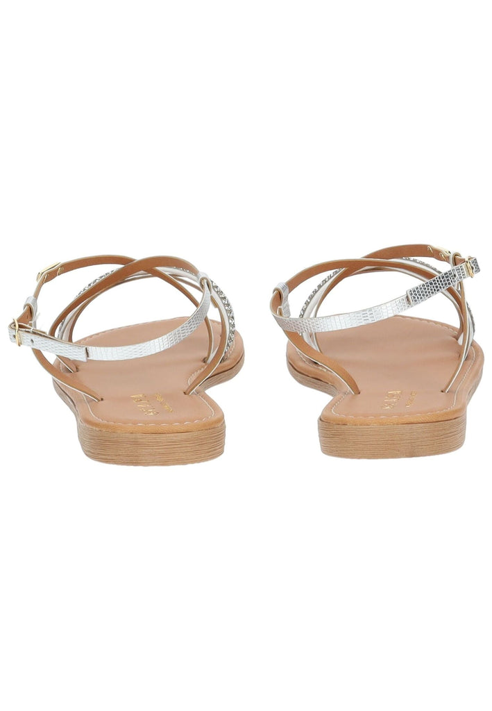 Scapa Sandalen Lederimitat Silber - surf4shoes