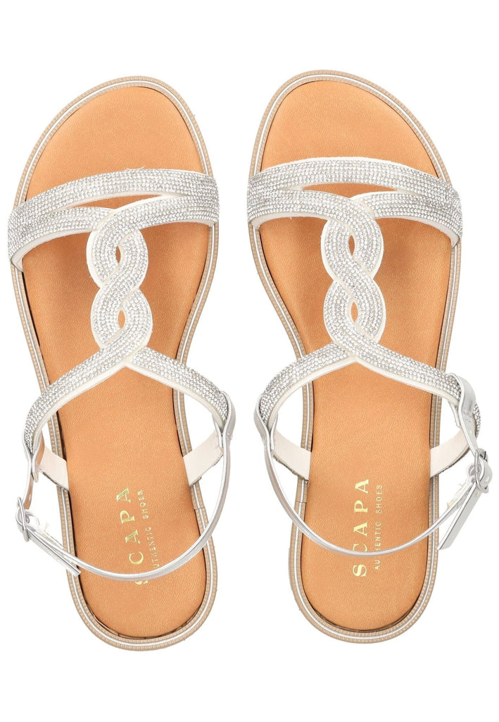 Scapa Sandalen Lederimitat Silber - surf4shoes