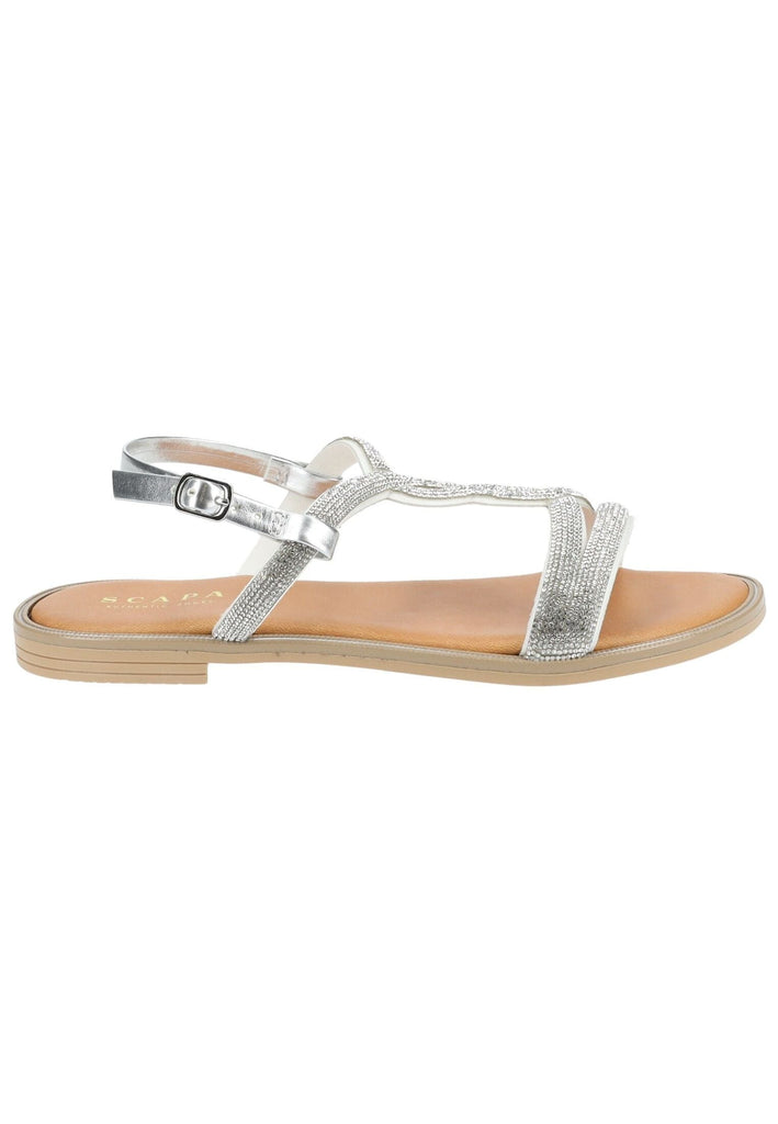 Scapa Sandalen Lederimitat Silber - surf4shoes