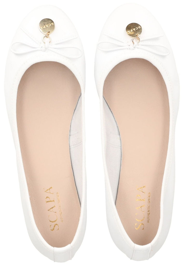Scapa Ballerinas Leder Weiß - surf4shoes