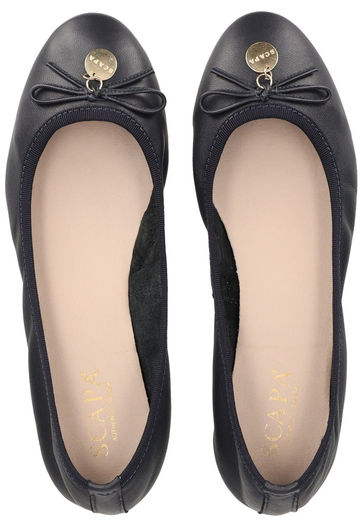 Scapa Ballerinas Leder Blau - surf4shoes
