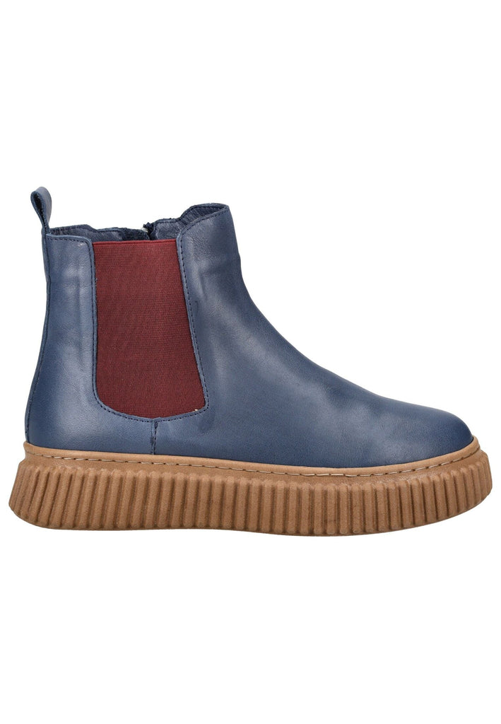 Andrea Conti Stiefelette Leder Navy/Rot - surf4shoes