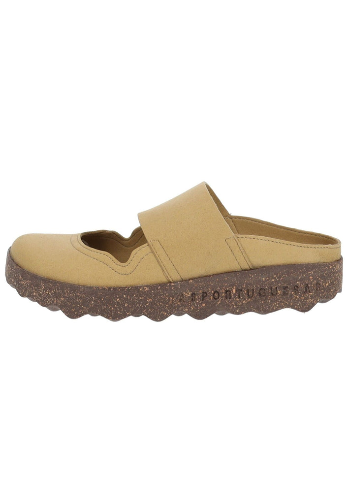 ASPORTUGUESAS Pantoletten Leder Tan - surf4shoes