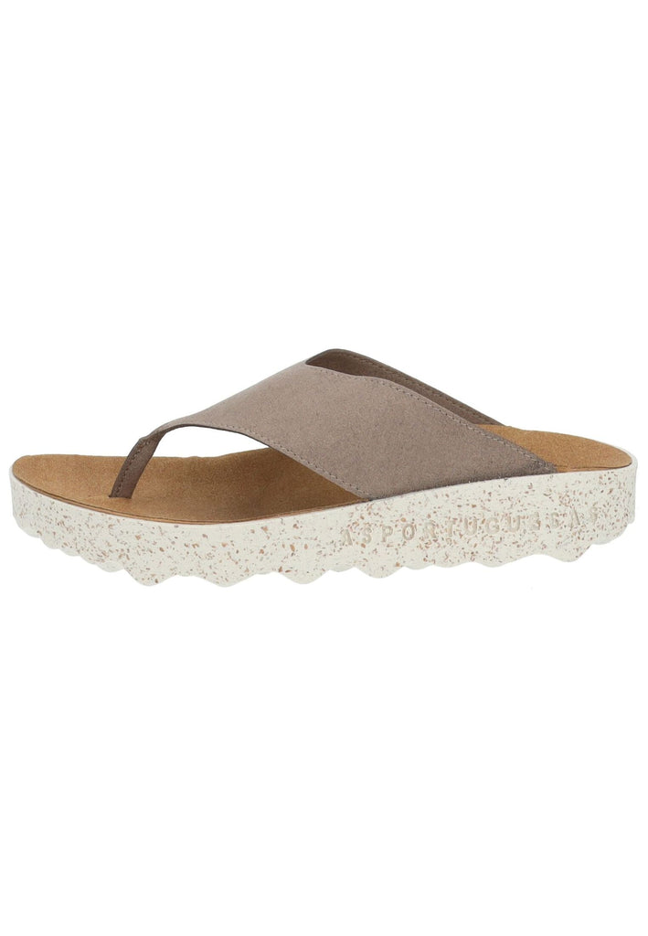 ASPORTUGUESAS Pantoletten Leder Taupe - surf4shoes