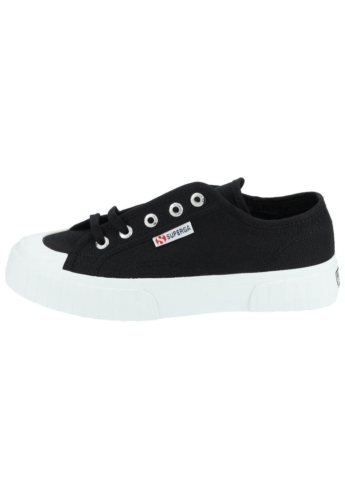 Superga Sneaker Textil Schwarz/Weiß - surf4shoes