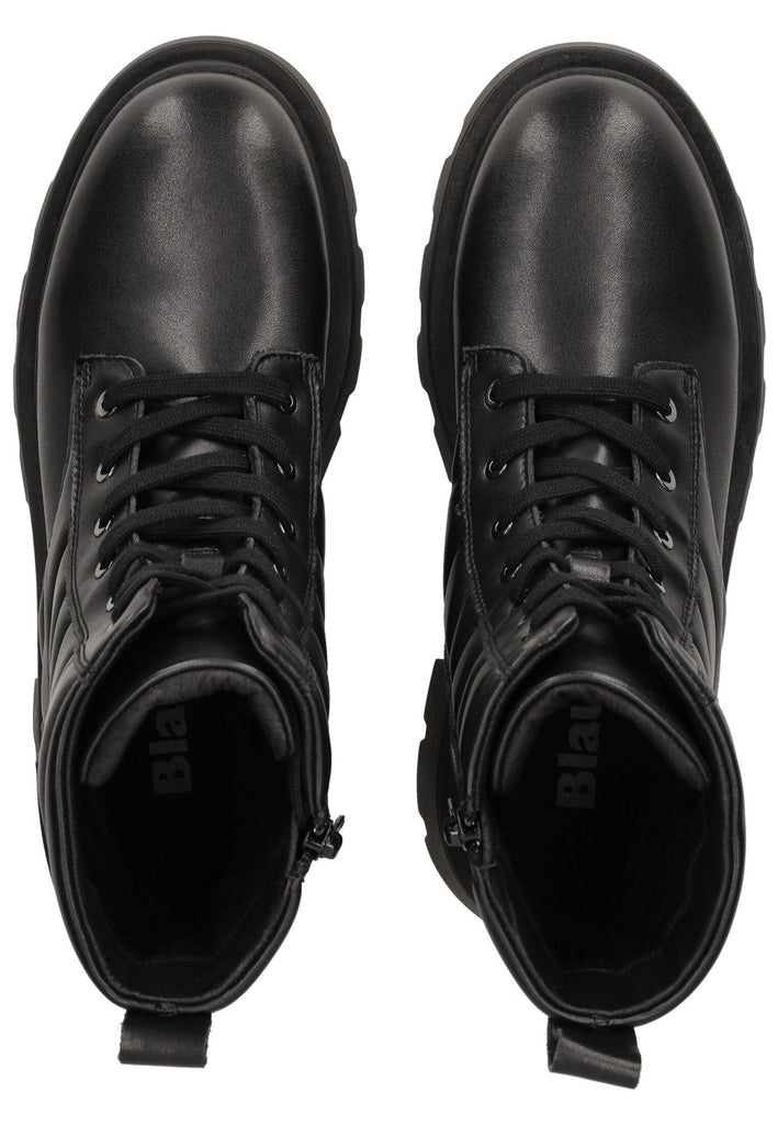 Blauer Stiefelette Leder/Synthetik Schwarz - surf4shoes