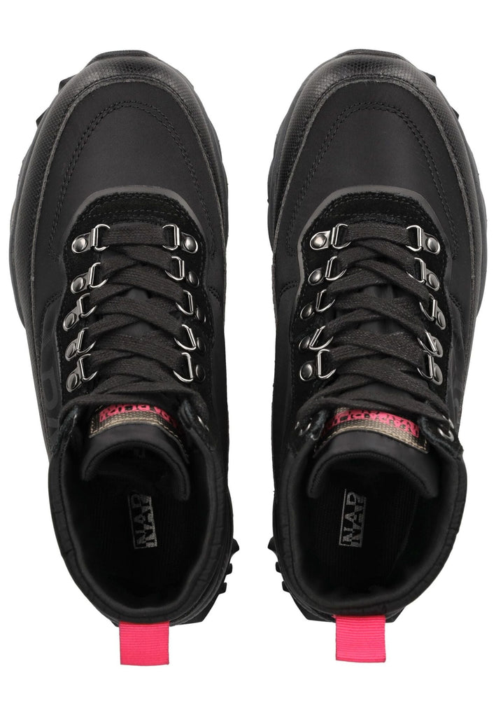 Napapijri Stiefelette Veloursleder/Textil Schwarz Warmfutter - surf4shoes