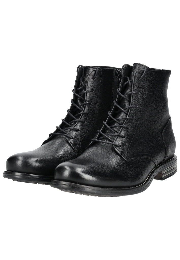 Sneaky Steve Stiefelette Glattleder Schwarz Warmfutter - surf4shoes