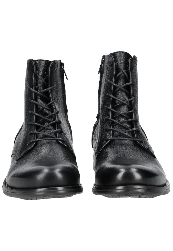 Sneaky Steve Stiefelette Glattleder Schwarz Warmfutter - surf4shoes