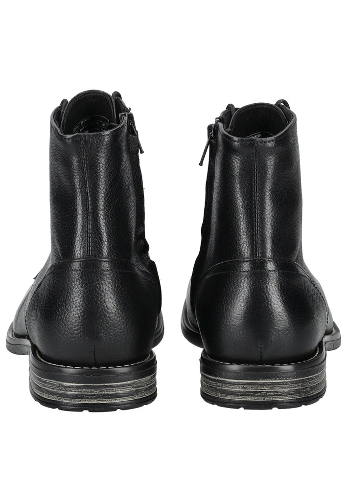 Sneaky Steve Stiefelette Glattleder Schwarz Warmfutter - surf4shoes