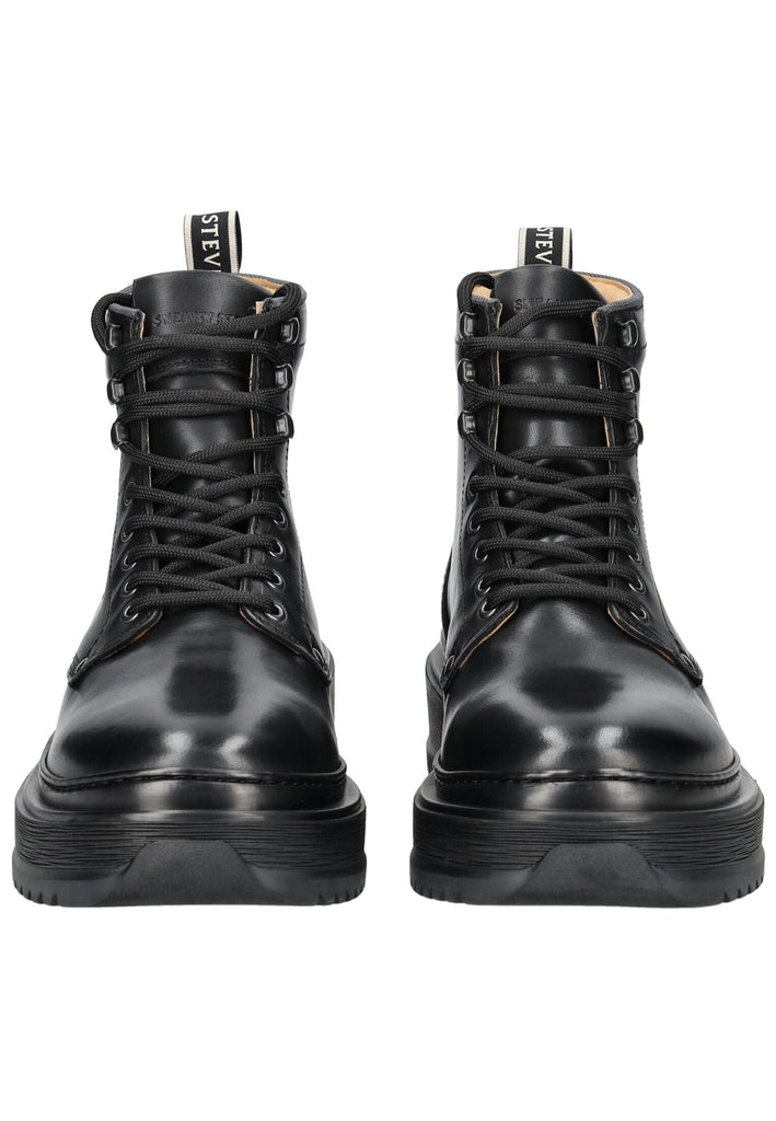 Sneaky Steve Stiefelette Leder Schwarz Warmfutter - surf4shoes