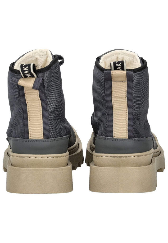 Sneaky Steve Stiefelette Nylon Blau/Beige Warmfutter - surf4shoes