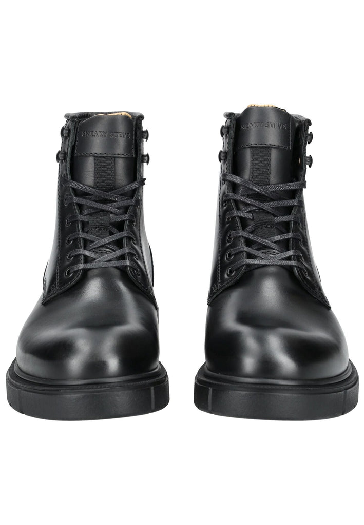 Sneaky Steve Stiefelette Leder Schwarz - surf4shoes