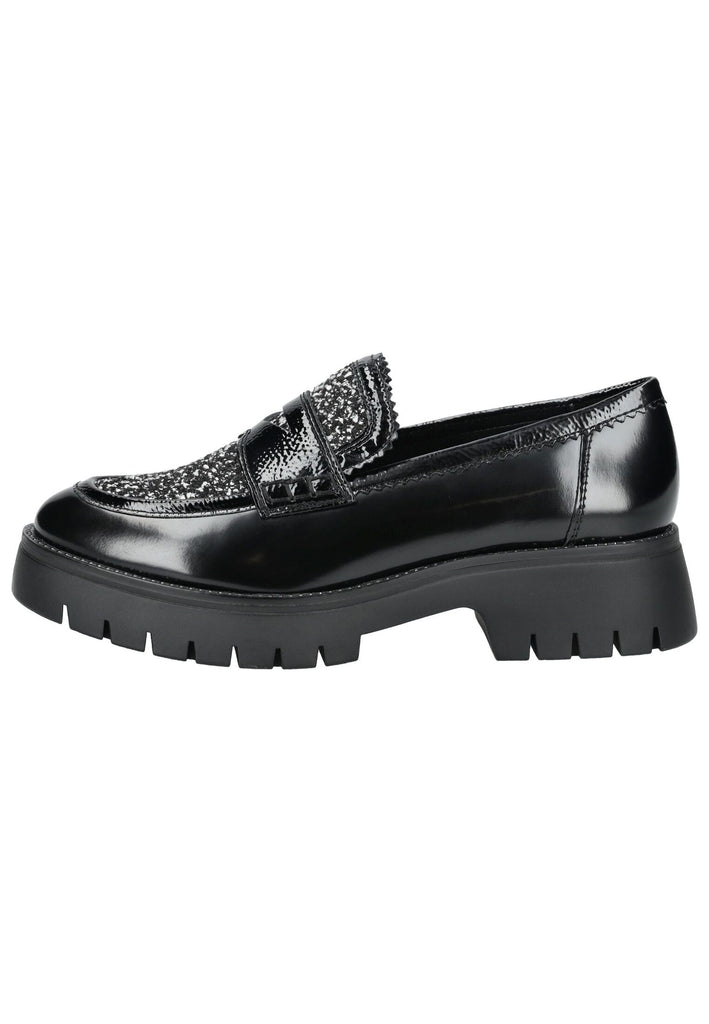 Regarde Le Ciel Slipper Leder Schwarz - surf4shoes