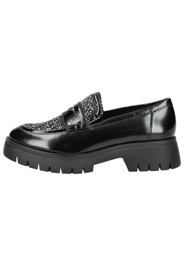 Regarde Le Ciel Slipper Leder Schwarz - surf4shoes