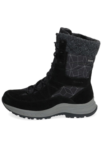 Tamaris Comfort Stiefelette Leder/Textil Schwarz Warmfutter - surf4shoes