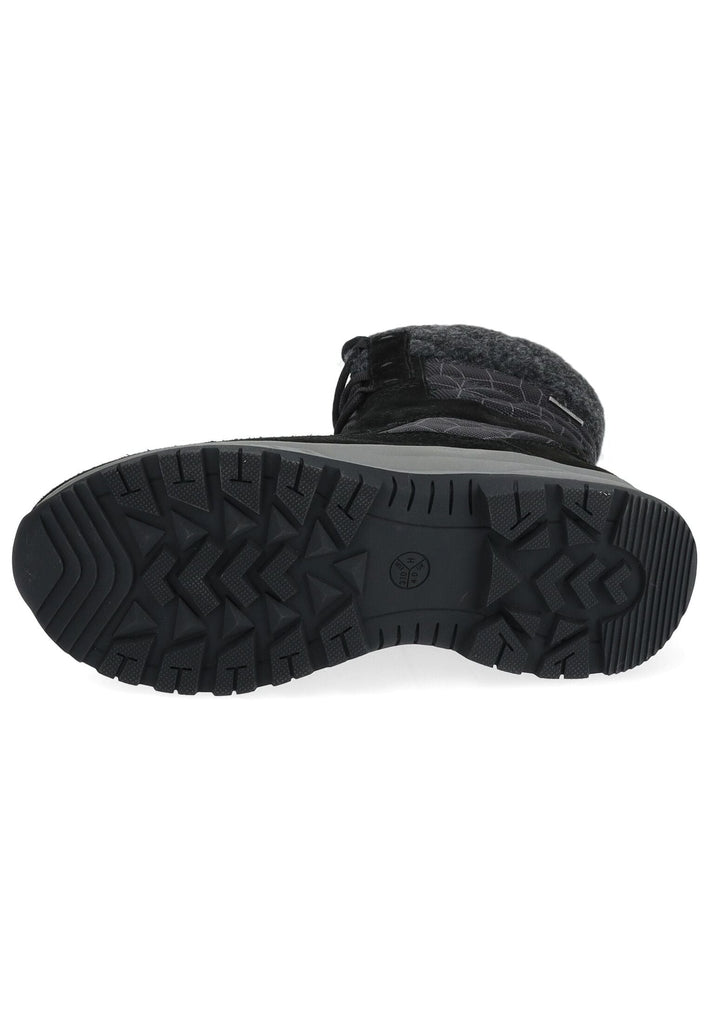 Tamaris Comfort Stiefelette Leder/Textil Schwarz Warmfutter - surf4shoes