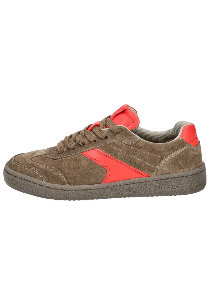 Marc O Polo Sneaker Veloursleder Braun/Rot - surf4shoes