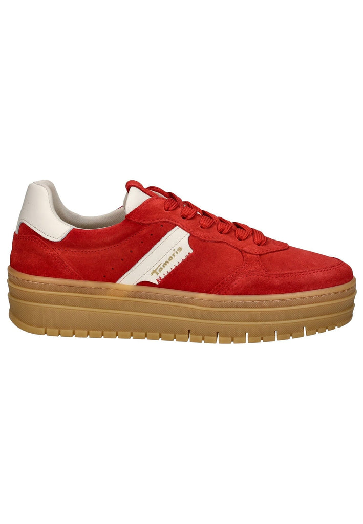 Tamaris Sneaker Leder/Synthetik Rot - surf4shoes