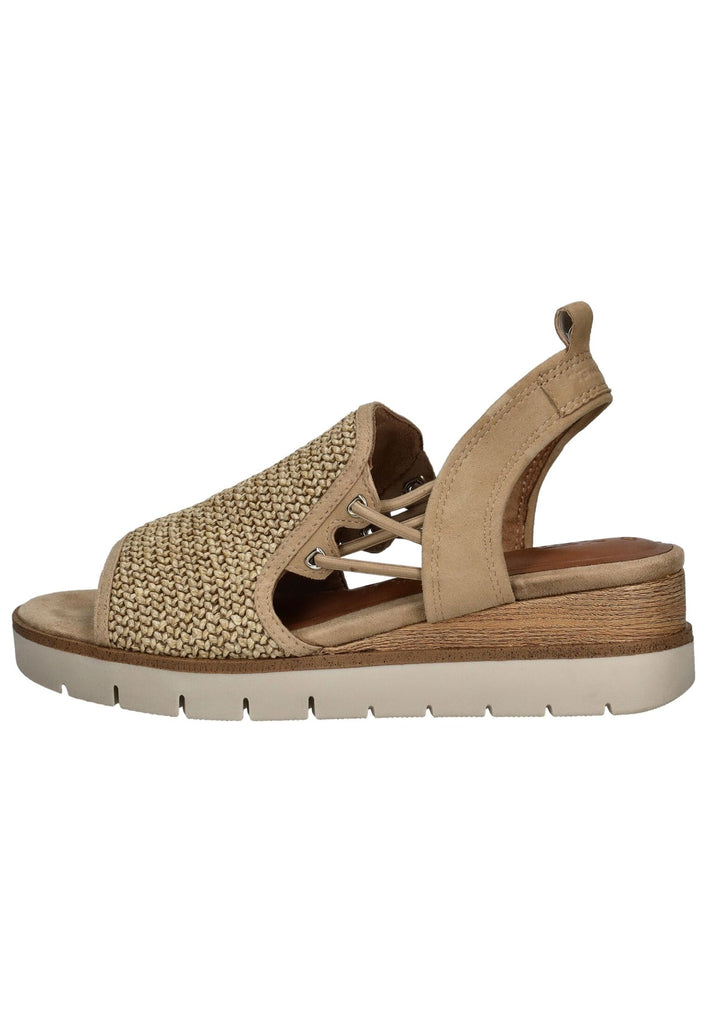 Tamaris Sandalen Leder/Textil Tan - surf4shoes