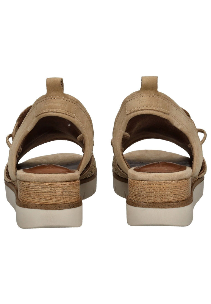 Tamaris Sandalen Leder/Textil Tan - surf4shoes