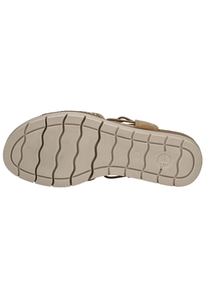Tamaris Sandalen Leder/Textil Tan - surf4shoes