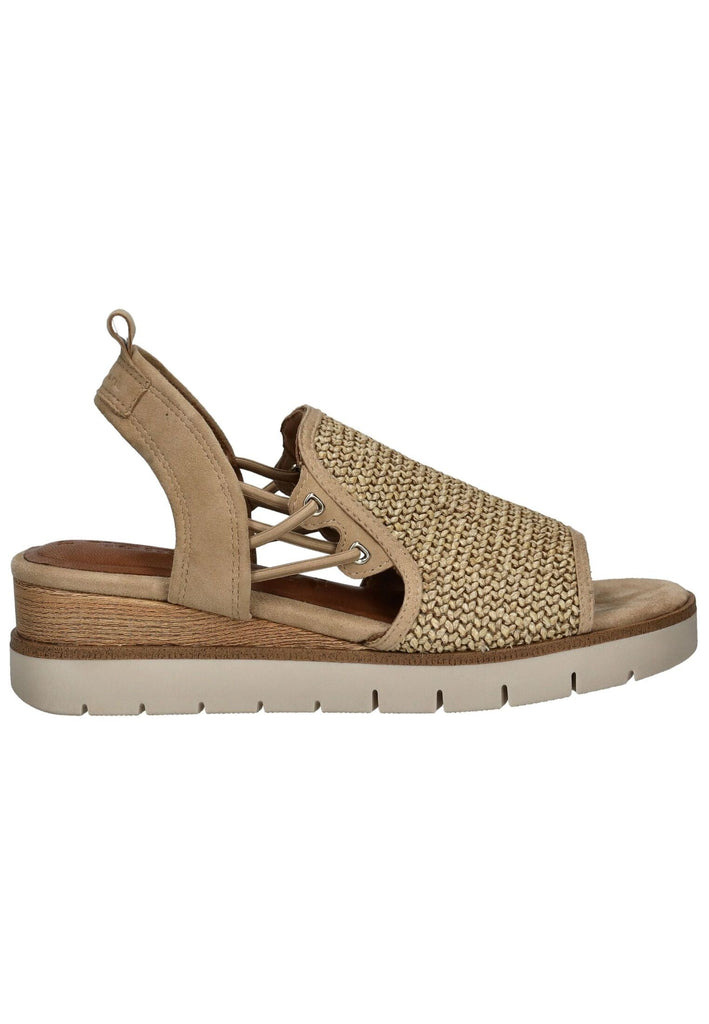 Tamaris Sandalen Leder/Textil Tan - surf4shoes