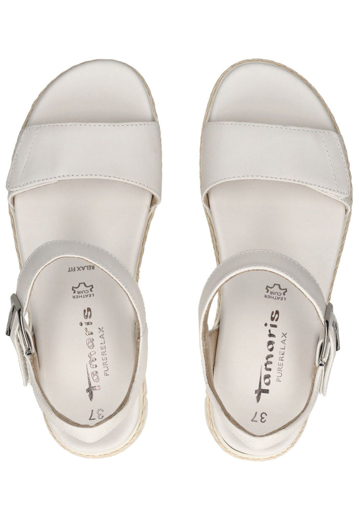 Tamaris Sandalen Leder Weiß - surf4shoes