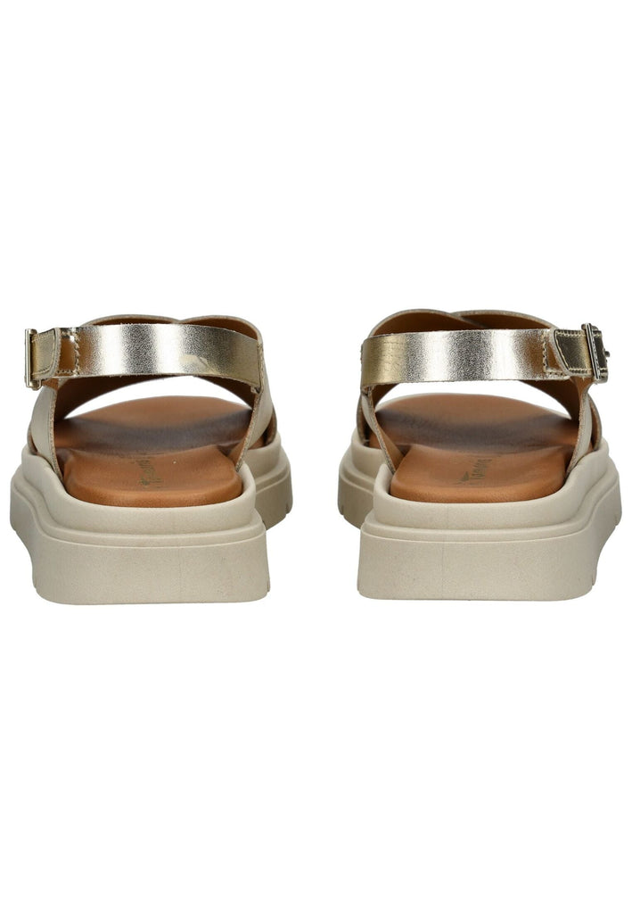 Tamaris Sandalen Leder Hellgold - surf4shoes