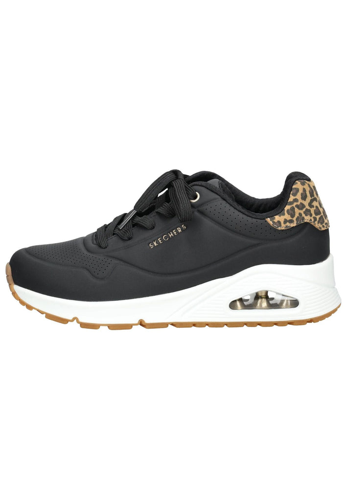 Skechers Sneaker Lederimitat Schwarz - surf4shoes